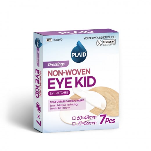 Plaid Young Wound - Non-woven Eye Patch Kids 60x48mm X 7pcs/box